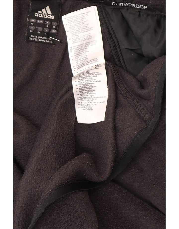 Adidas Veste polaire Clima Proof pour femme UK 12 Noir moyen Polyester