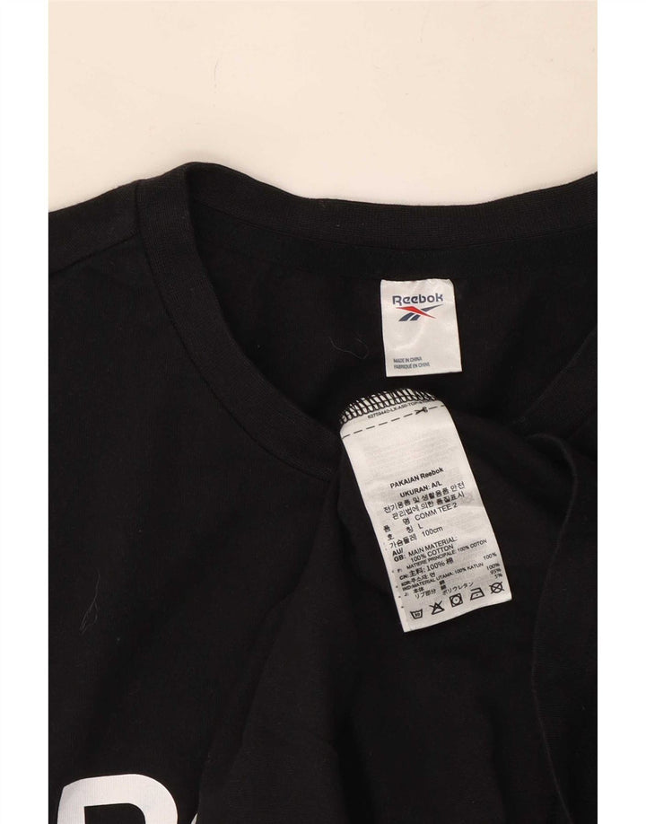 Reebok T-Shirt Graphique Homme Grand Noir Coton