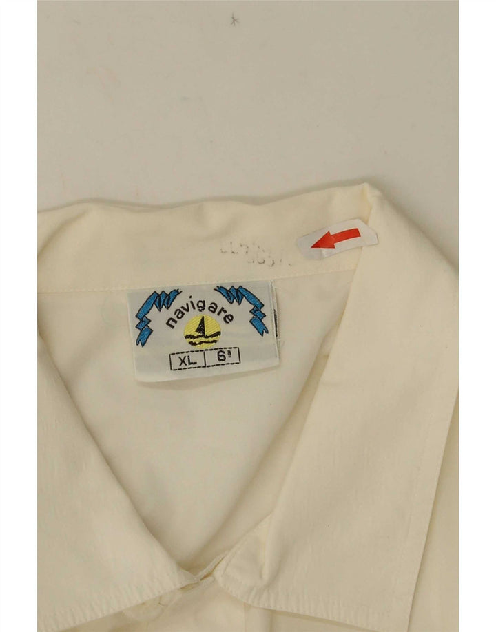 Navigare Chemise à manches courtes pour homme XL Blanc