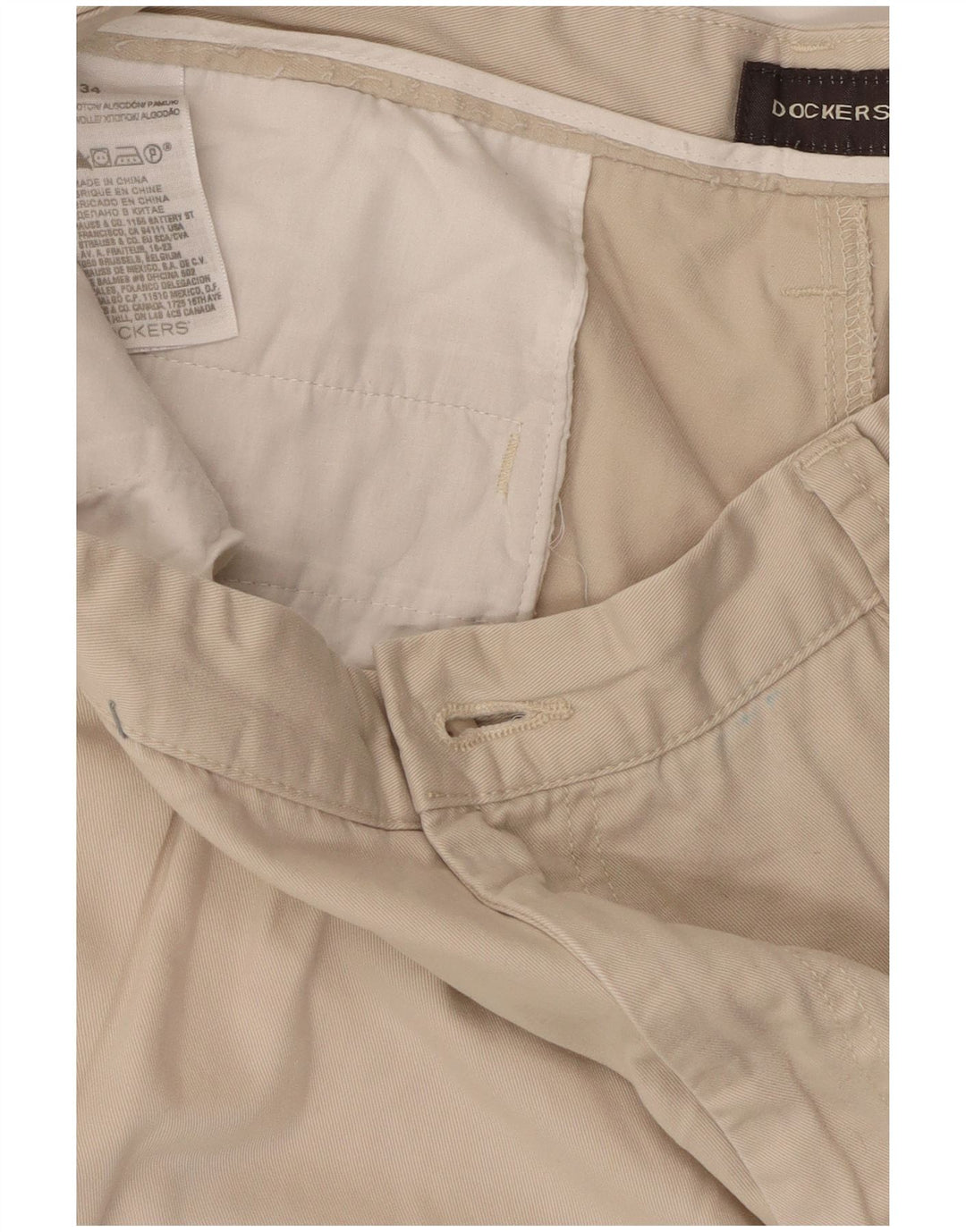 Dockers Short Cargo Homme W34 Grand Coton Beige