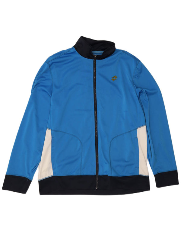 Lotto Veste de survêtement pour homme 3XL Bleu Colorblock Polyester