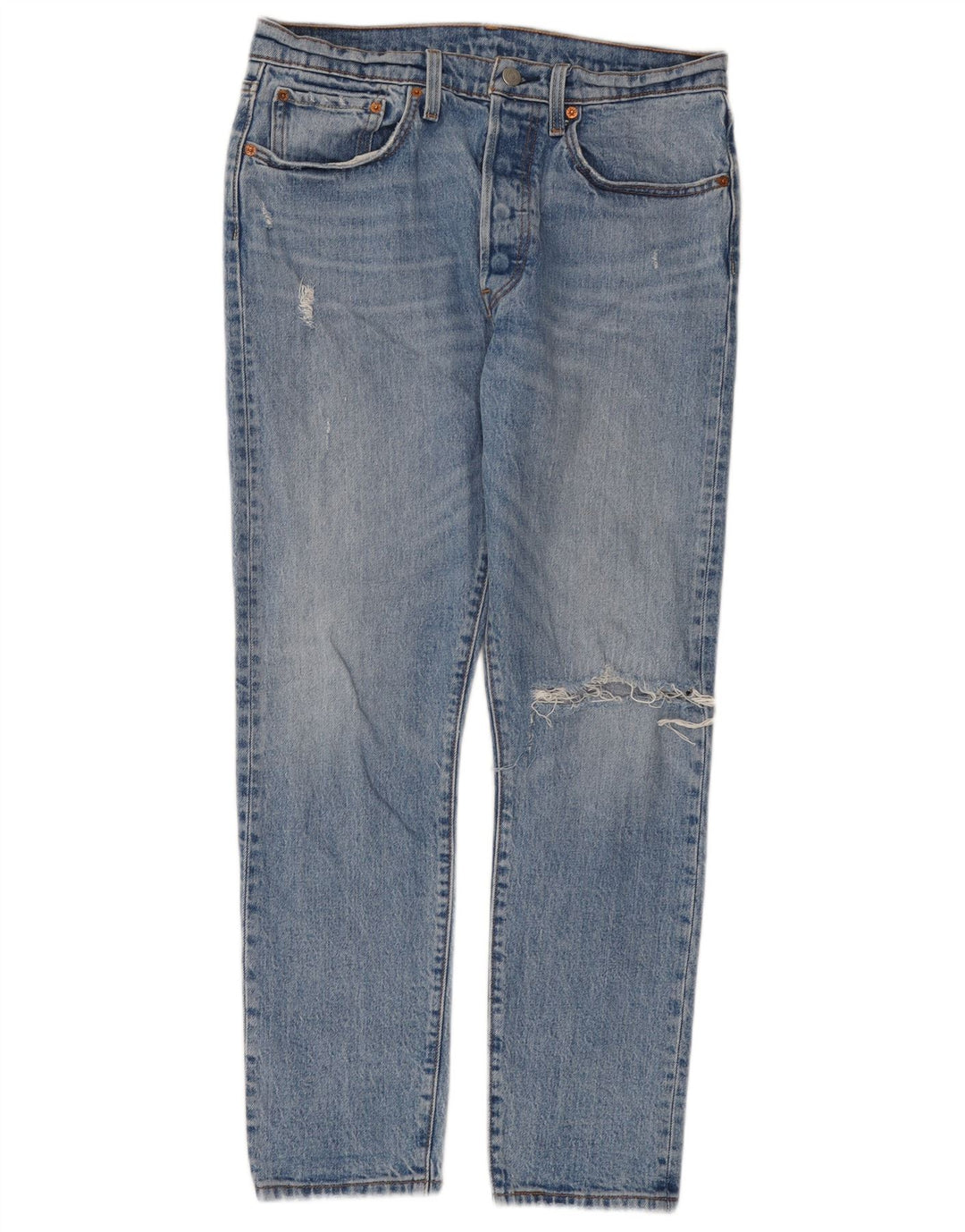 Levi's Jean Droit 501 Femme Bleu W30 L30 Coton Bleu
