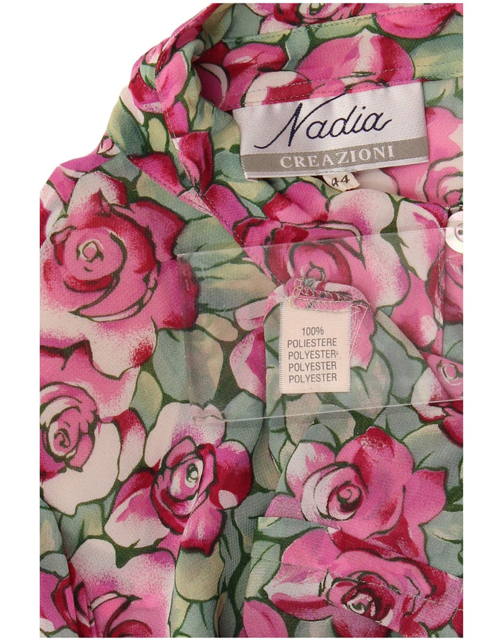 NADIA Femme Chemisier Manches 3/4 IT 44 Medium Multicolore Floral