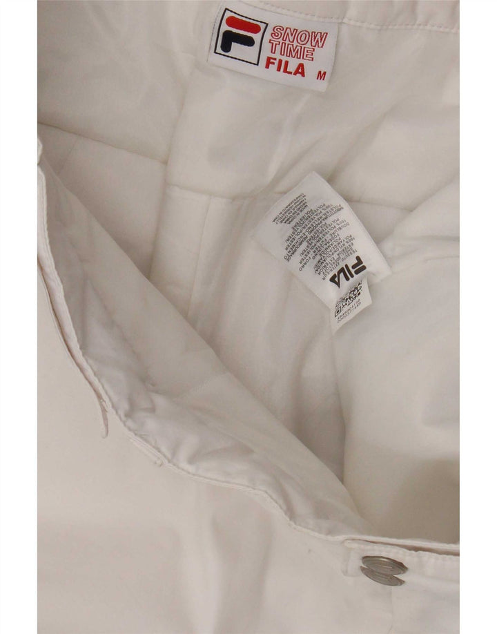 Fila Pantalon de ski homme en nylon color block blanc moyen