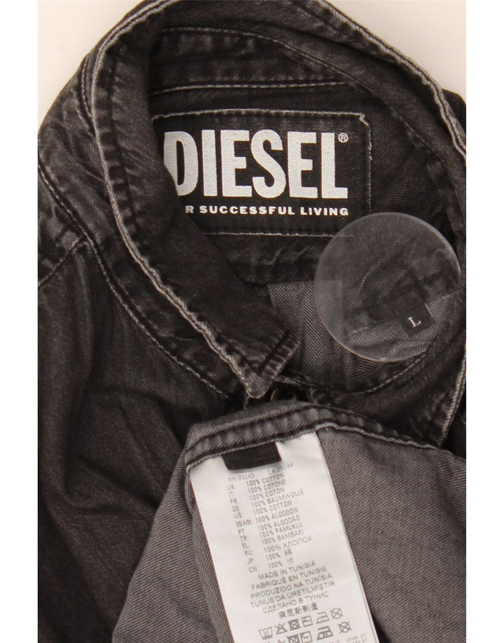 Diesel Chemise en Jean Homme Large Noir Coton