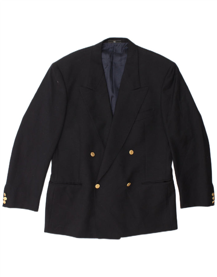 Valentino Veste Blazer Croisée Homme IT 52 XL Noir Laine Vierge