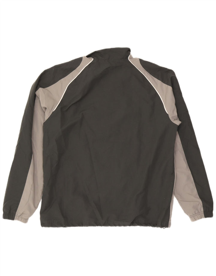 Reebok Veste de survêtement pour homme Large Noir Colorblock Polyester