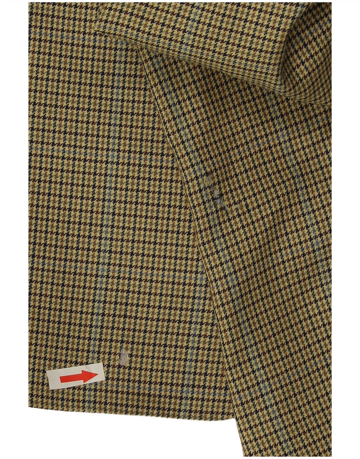 Burberry Veste Blazer Homme EU 48 Laine Vierge Pied-de-Poule Jaune Moyen