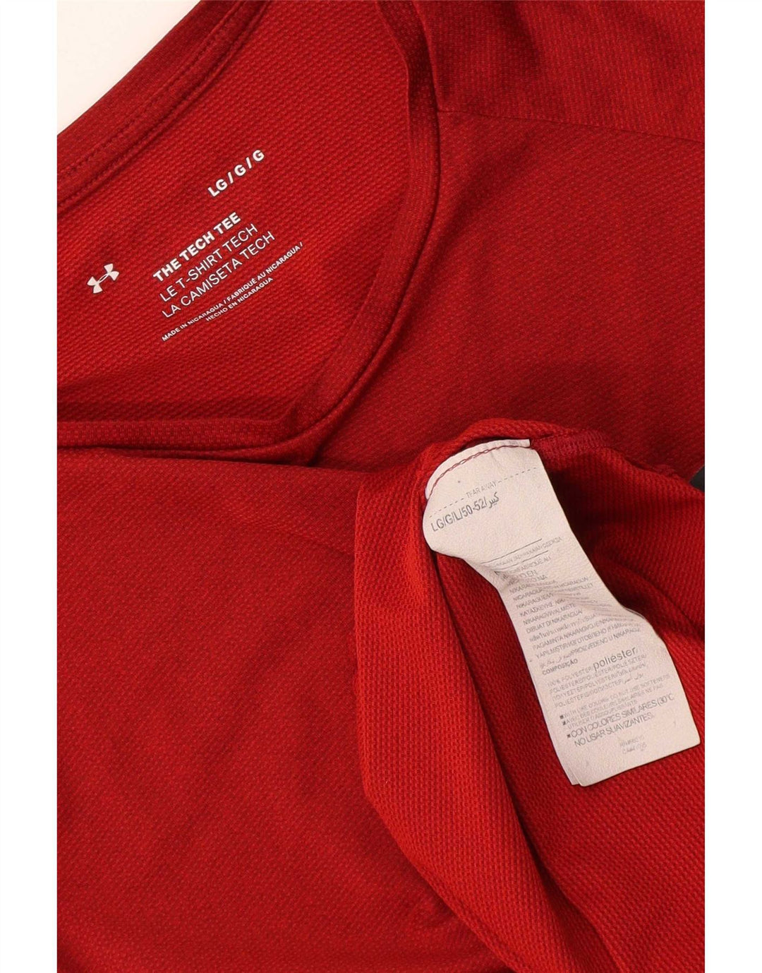 Under Armour T-Shirt Homme Haut Large Rouge Polyester