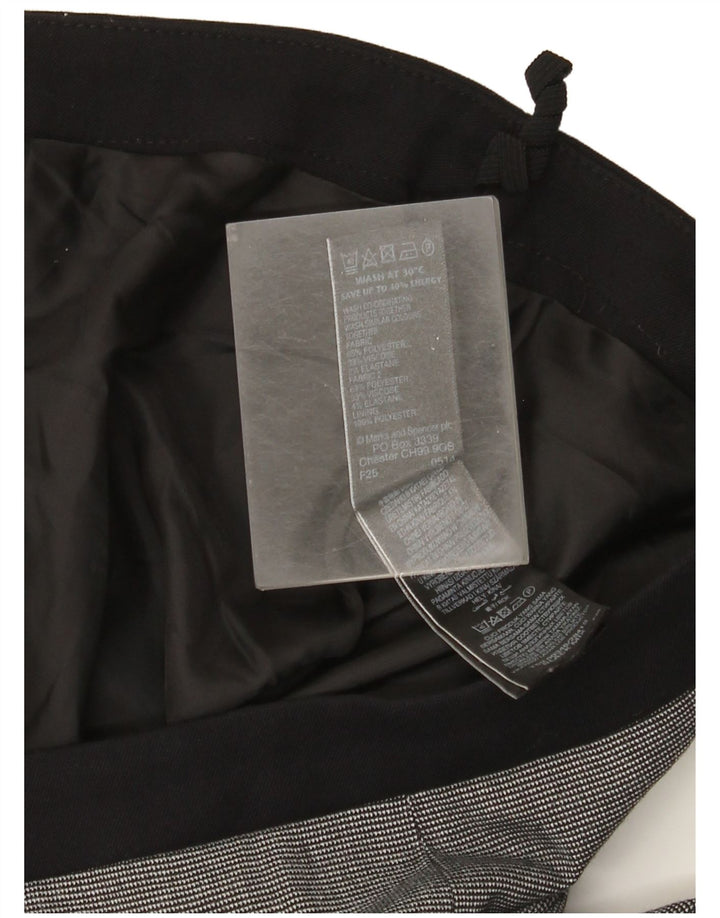 Marks & Spencer Jupe crayon pour femme UK 14 Large W34 Noir à carreaux Polyester
