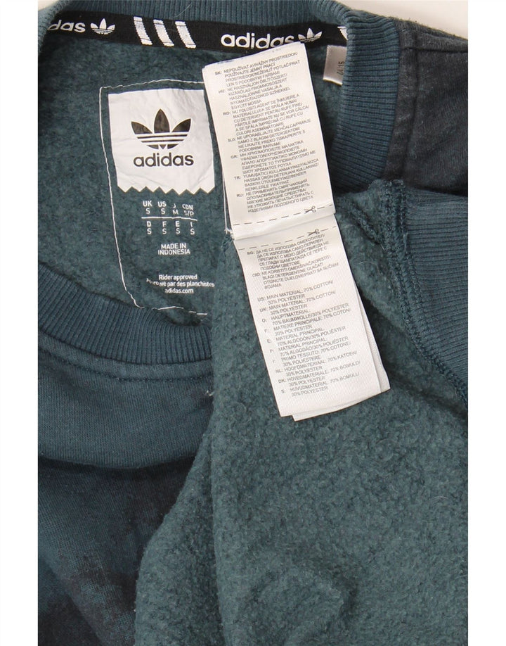 Adidas Sweat-shirt en coton bleu tie-dye pour homme, petit modèle