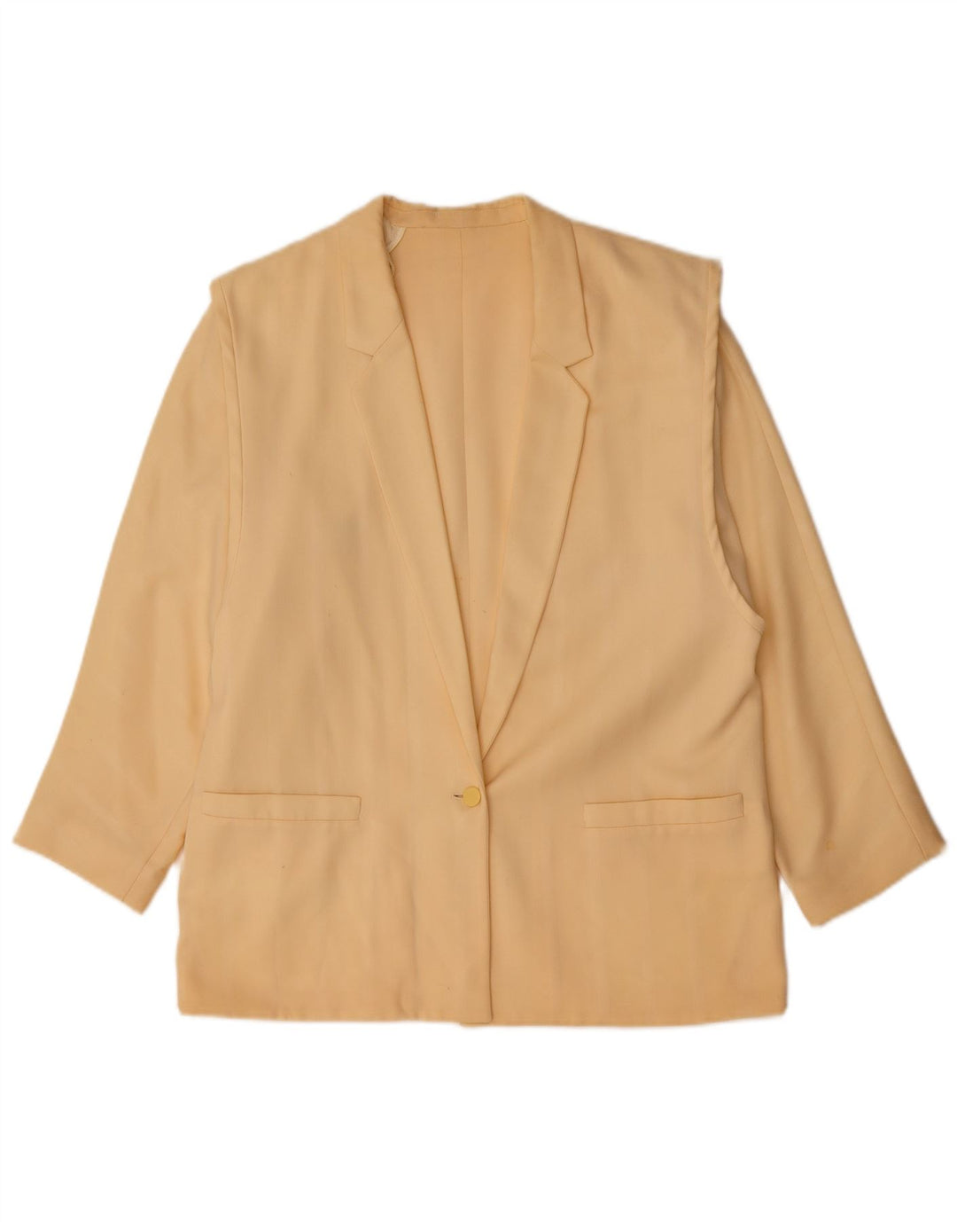 PAL ZILERI Womens 1 Button Blazer Jacket IT 44 Medium Yellow Virgin Wool