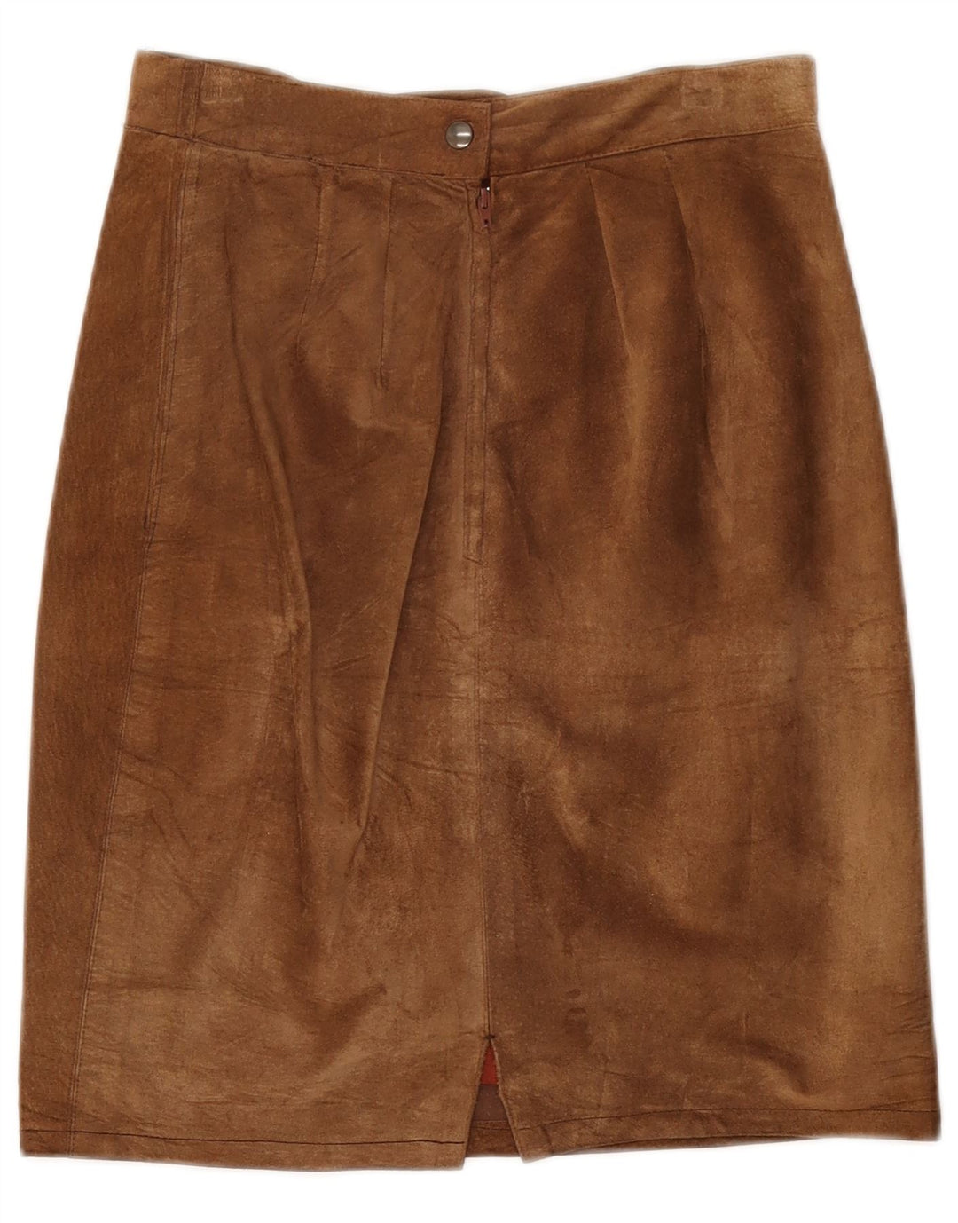 VINTAGE Jupe en daim femme IT 44 Medium W28 Marron