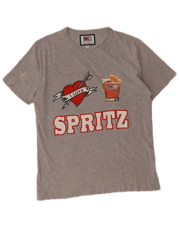 MC2 SAINT BARTH T-Shirt Graphique Homme Petit Gris Coton