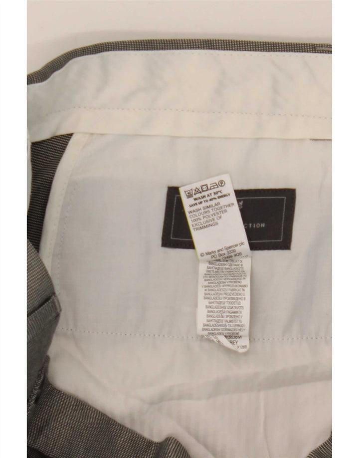 Marks & Spencer Pantalon de costume coupe classique pour homme W36 L31 Gris Polyester