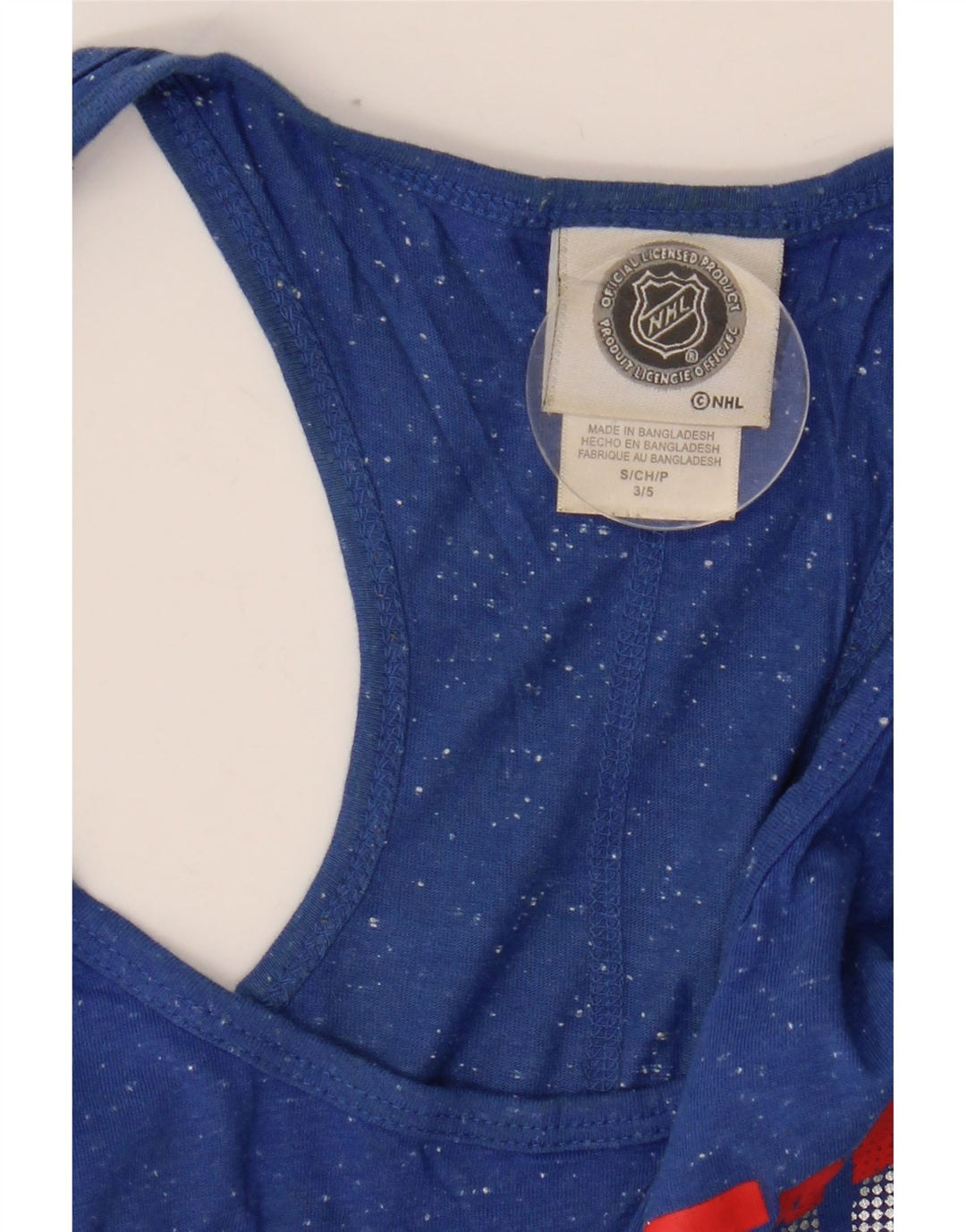 NHL Femmes Canadiens de Montréal Débardeur Graphique UK 10 Petit Bleu Moucheté