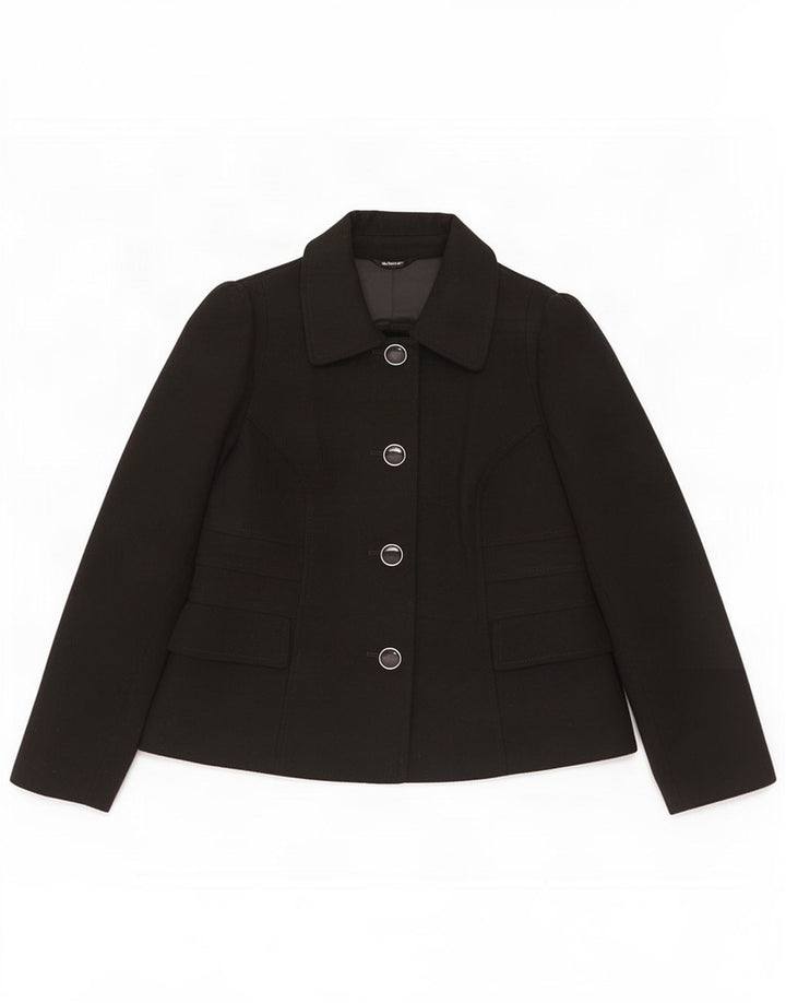 Marks & Spencer Veste blazer à 4 boutons pour femme UK 14 Noir moyen Polyester