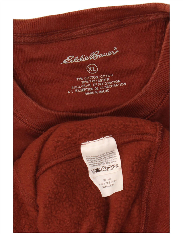 EDDIE BAUER Sweat-shirt graphique pour homme XL en coton marron