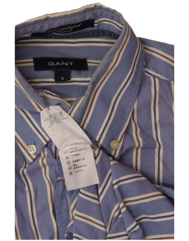 Gant Chemise Regular Fit Petit Bleu Rayé Coton