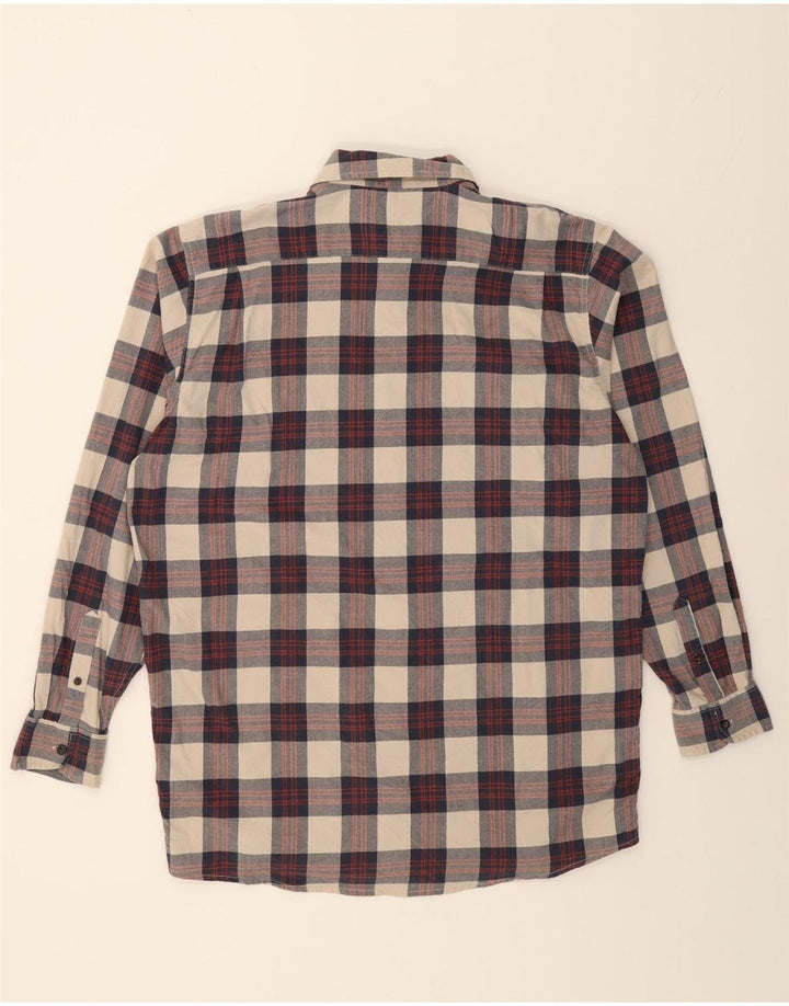 WRANGLER Mens Flannel Shirt XL Navy Blue Check Cotton Vintage Wrangler and Second-Hand Wrangler from Messina Hembry 