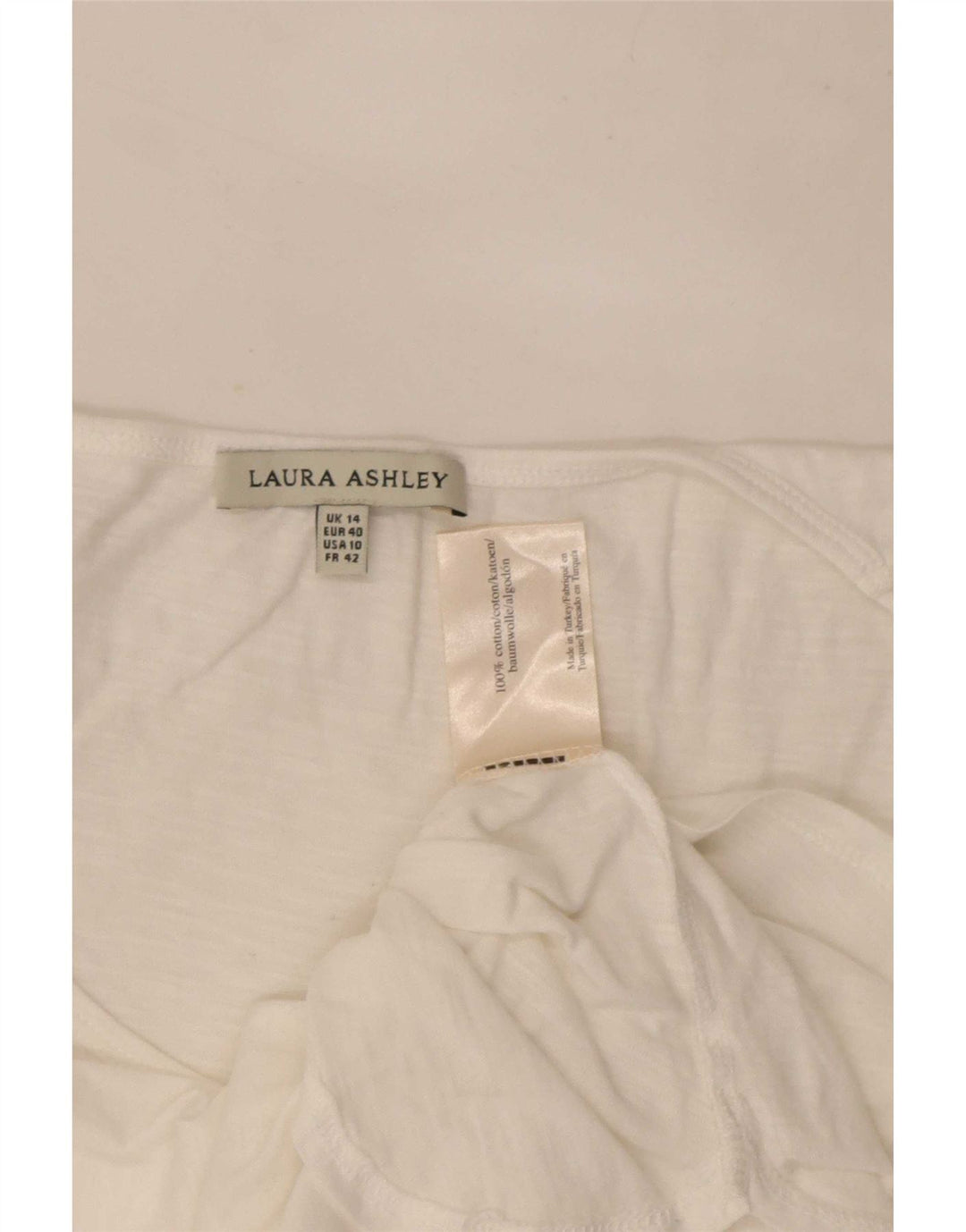 Laura Ashley Tunique pour femme UK 14 Grand coton blanc