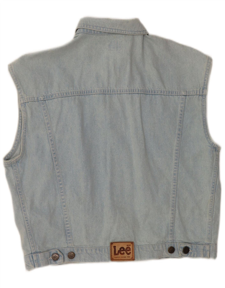 LEE Gilet en jean pour femme UK 14 Large Bleu Coton