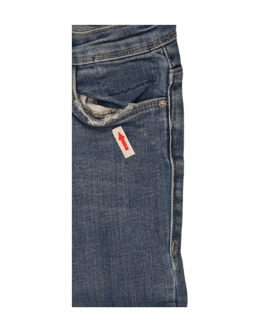 Zara Jean évasé pour femme EU 34 2XS W24 L37 Bleu Coton