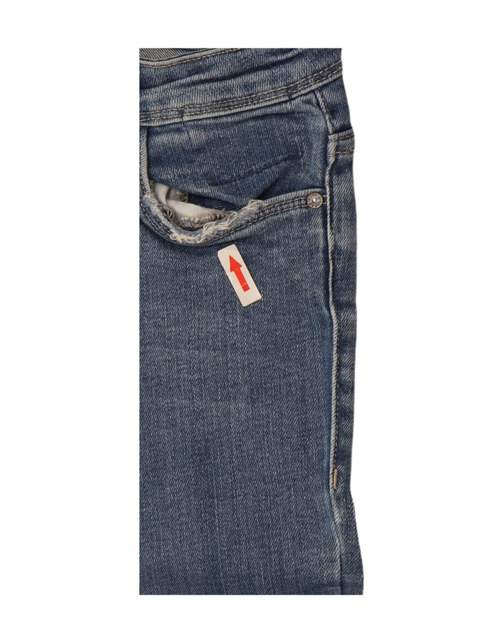 Zara Jean évasé pour femme EU 34 2XS W24 L37 Bleu Coton