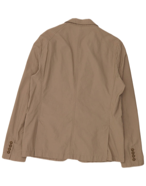 ZARA Veste blazer à 2 boutons pour homme EU 54 XL Beige Coton