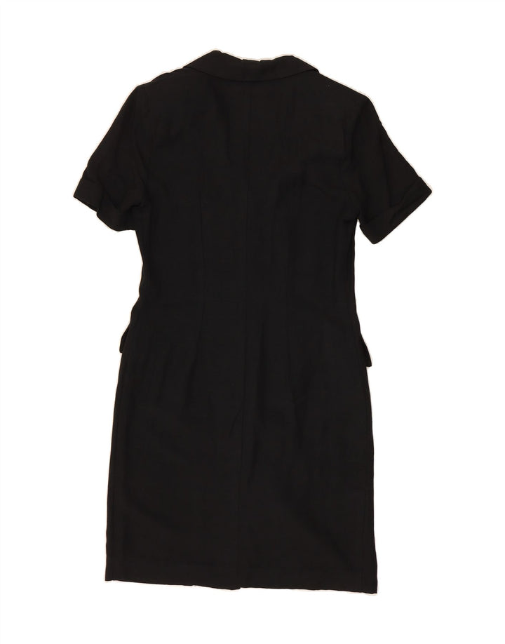 VINTAGE Womens Sheath Dress UK 12 Medium Black Vintage Vintage and Second-Hand Vintage from Messina Hembry 