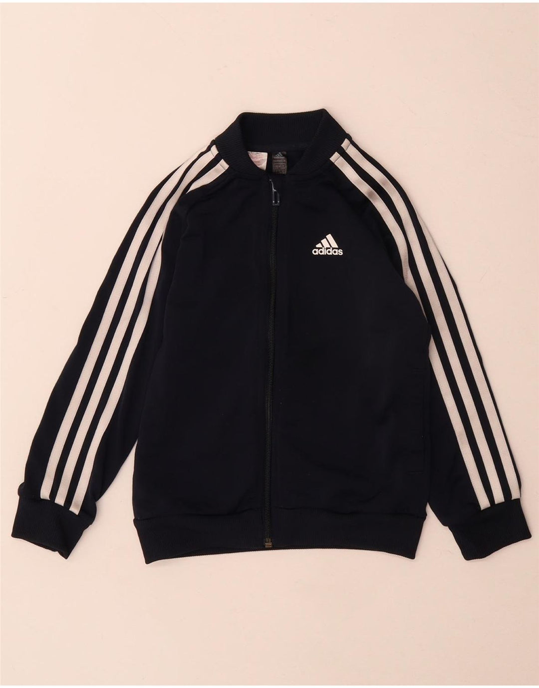 Veste de survêtement Adidas Garçon 6-7 ans Bleu Marine Polyester