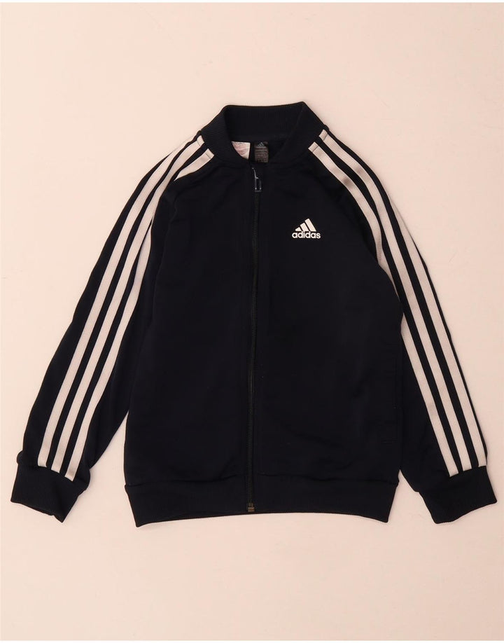 Veste de survêtement Adidas Garçon 6-7 ans Bleu Marine Polyester