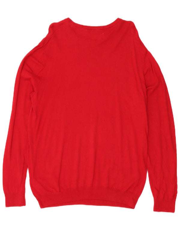 Wrangler Pull col bateau pour homme en coton rouge 2XL