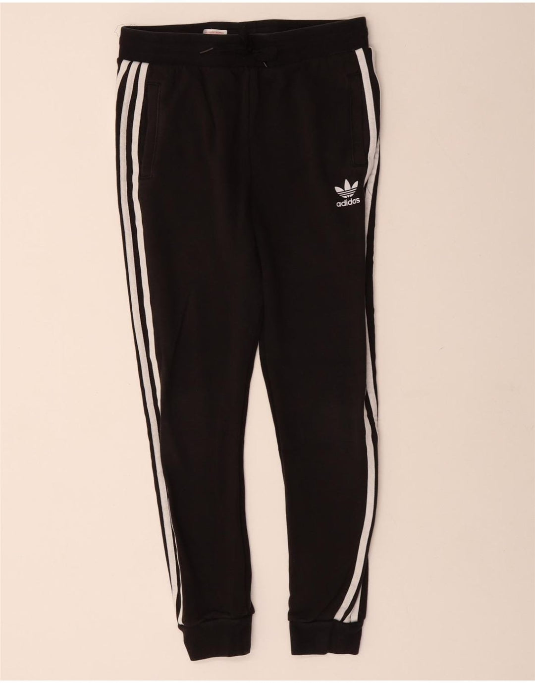ADIDAS Pantalon de survêtement pour femme Joggers UK 12 Coton noir moyen
