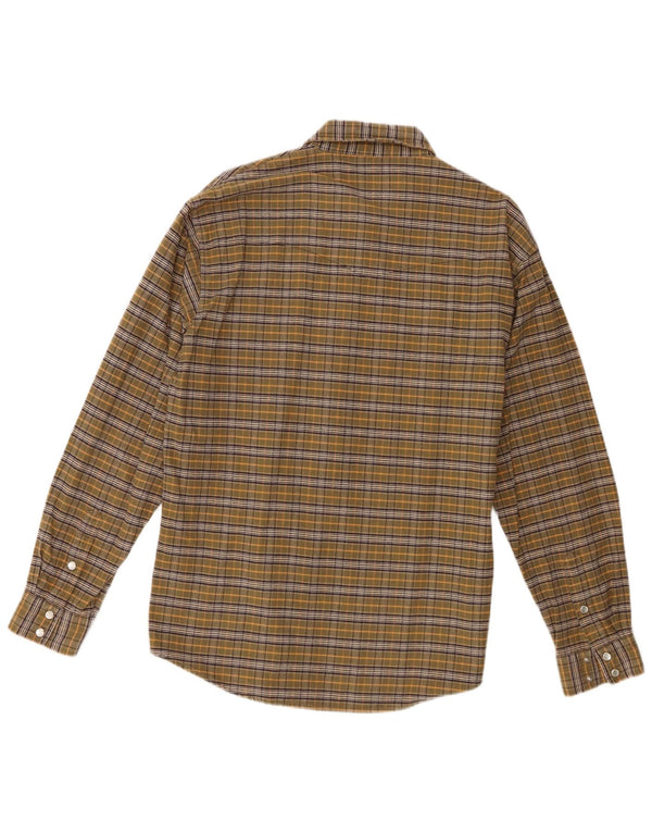 Wrangler Chemise en flanelle pour homme en coton à carreaux kaki