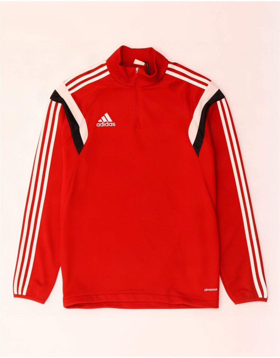 Adidas Haut de Survêtement Climacool Pullover Homme Rouge Moyen Colorblock