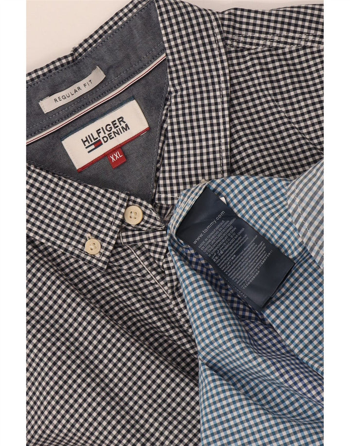 Tommy Hilfiger Chemise coupe régulière pour homme 2XL en coton vichy multicolore