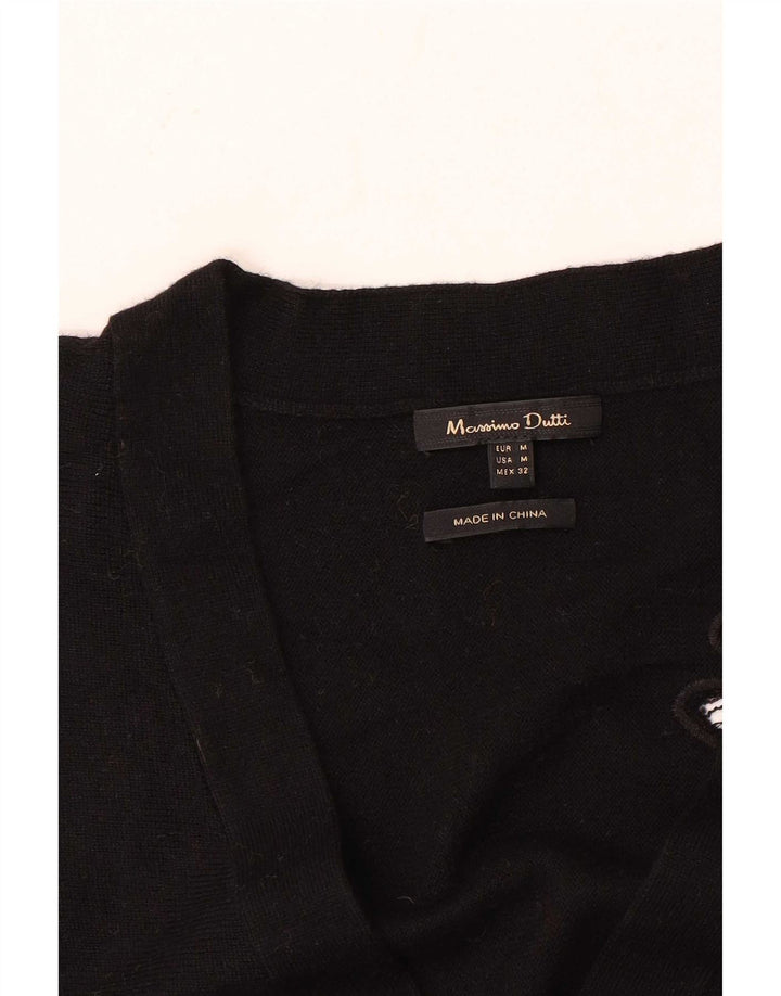 Massimo Dutti Cardigan surdimensionné pour femme UK 14 Medium Noir Floral
