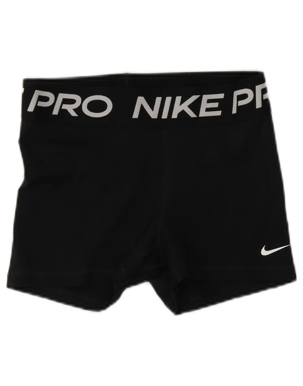 NIKE Short de sport Dri Fit Graphic pour femme UK 10 Petit Noir Polyester