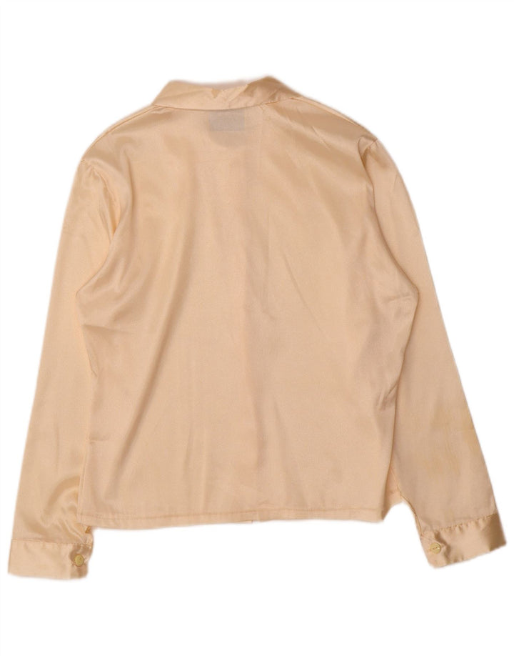 Chemisier chemise femme vintage UK 14 Beige moyen