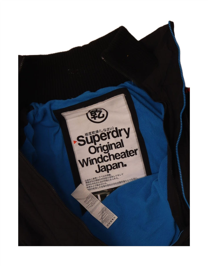 Superdry Veste coupe-vent Windcheater pour homme UK 40 Large Noir Moderne
