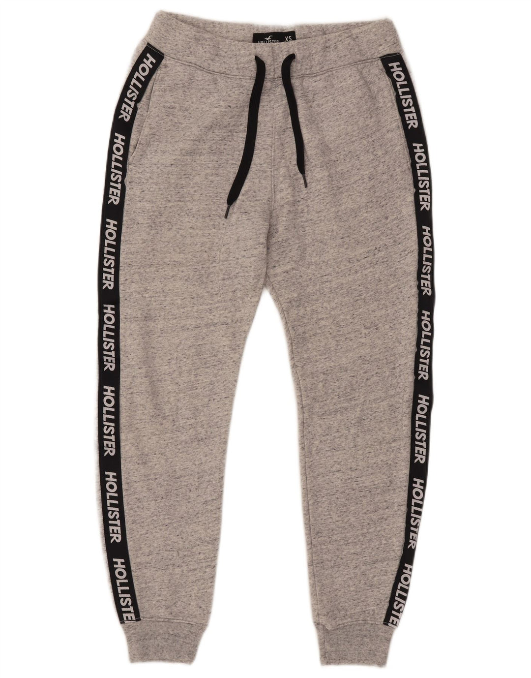 HOLLISTER Pantalon de survêtement graphique Joggers XS Gris Chiné Coton
