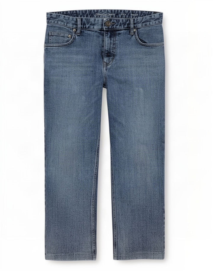 Calvin Klein Jean droit homme W34 L26 bleu coton