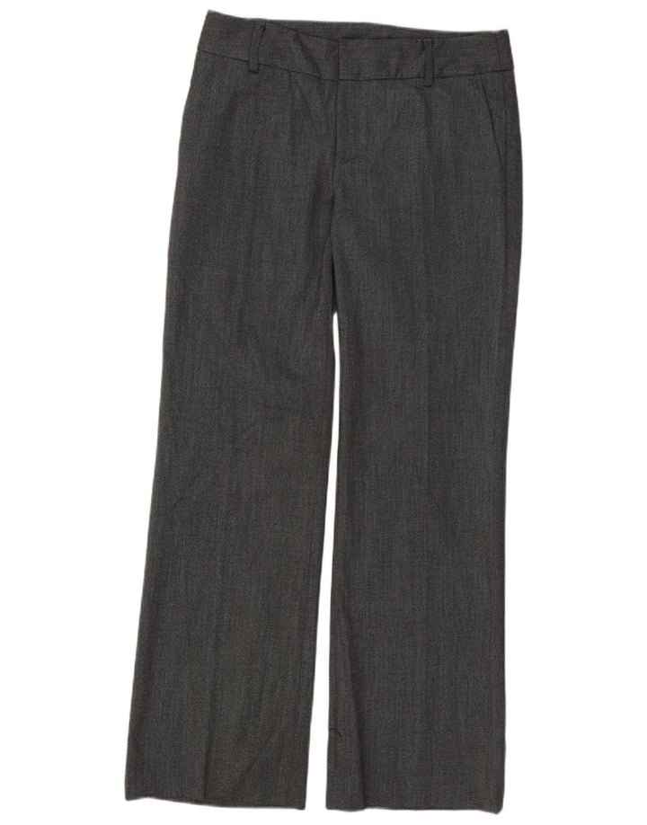 Zara Pantalon de costume droit pour femme EU 38 Small W28 L31 Gris Polyester
