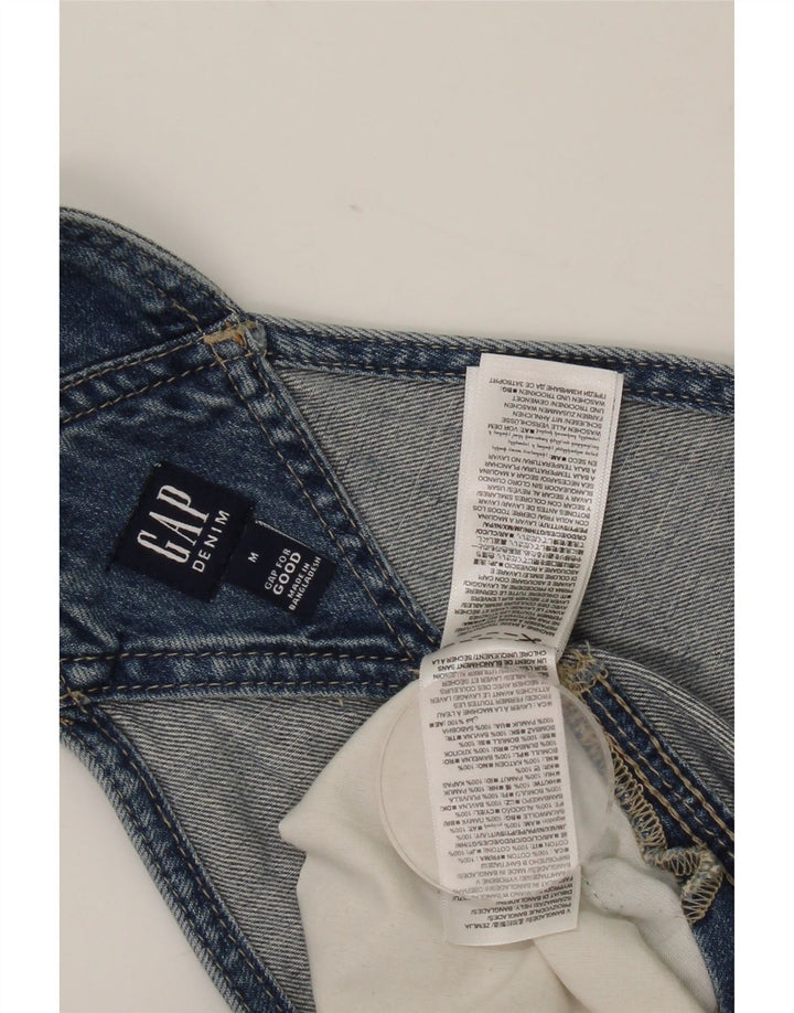Gap Salopette Short En Jean Femme Medium W34 Bleu Coton