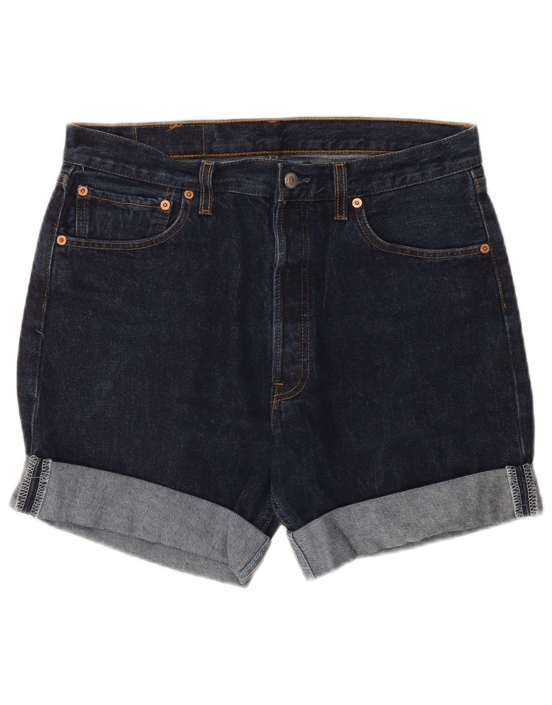 Levi's Short en Jean 501 W34 Large Homme Bleu Marine