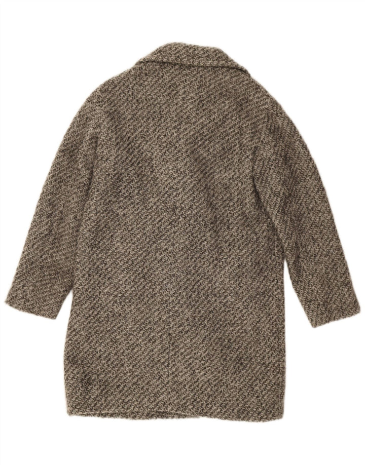 Jigsaw Manteau Double Boutonnage Oversize Femme UK 6 XS Gris Acrylique