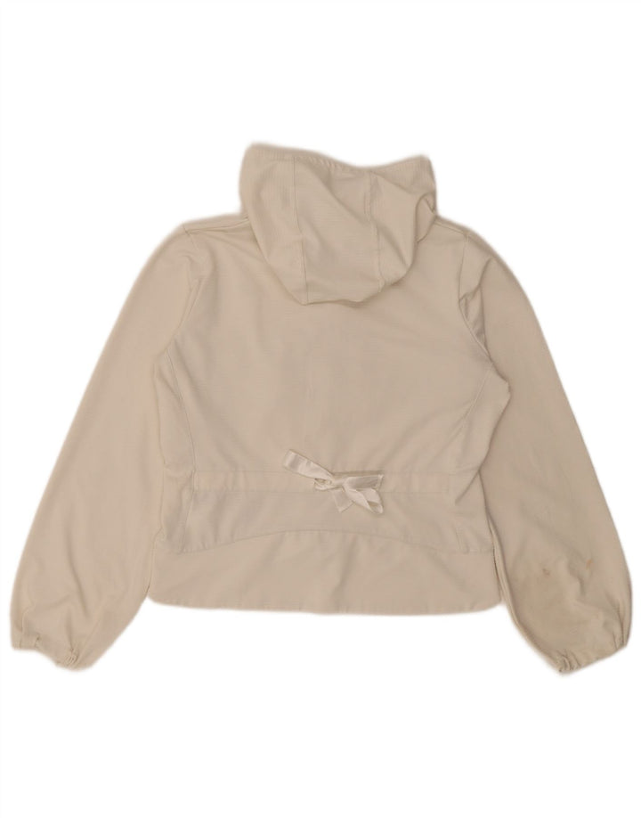 Nike Veste de survêtement courte à capuche pour femme UK 10/12 Blanc moyen