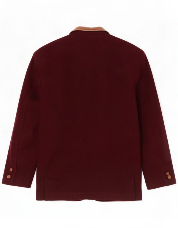 Marlboro Classics Veste blazer à 2 boutons pour homme EU 52 XL Bordeaux Colourblock