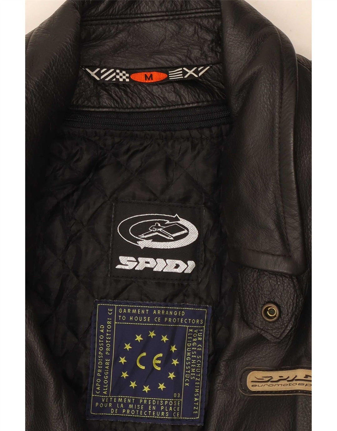Spidi Veste de course en cuir Motorstyle pour femme UK 14 Medium Noir